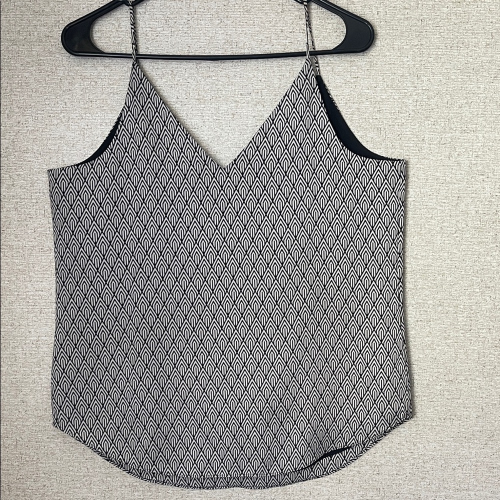 Express Black and White Geometric Camisole